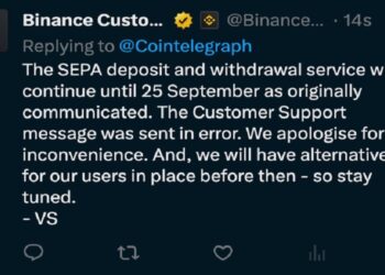 Binance suspends Euro deposits and withdrawals through European banks !!!